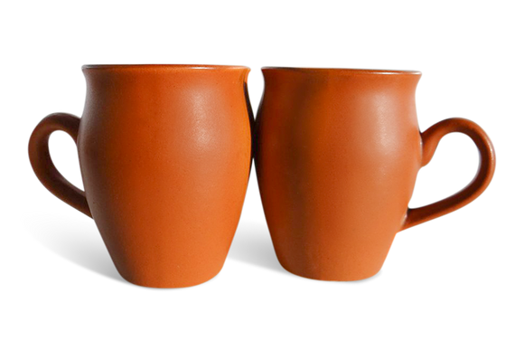 Terracotta Clay Coffee/Tea Mugs, Small, Set of 4.