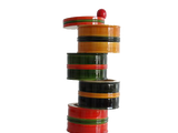 Salt Box/ Tea or Spice Jar, 4-Tier Multi-purpose swivel Jar 'Chitra',