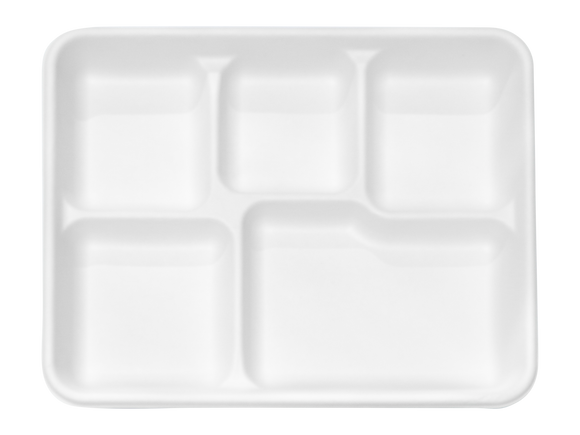 8.5 x 10.5 5-Compartment Heavyweight Lunch Trays