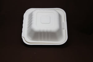 Terrahue Take Out Container 6x6x3 inch,Biodegradable & Compostable,Sugarcane bagasse